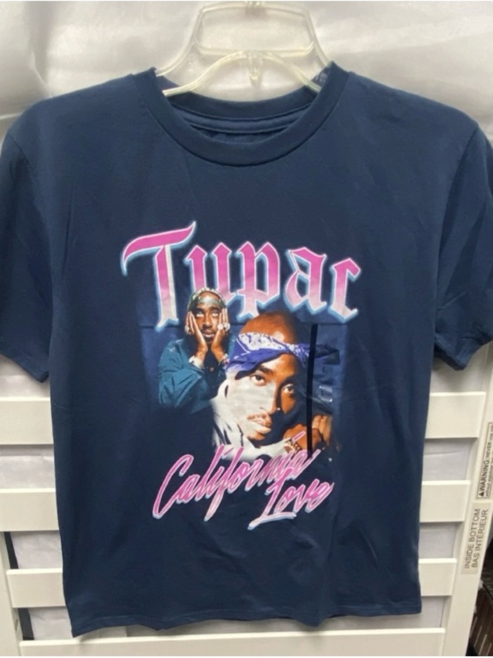 Tupac California Love Graphic Tee - Navy